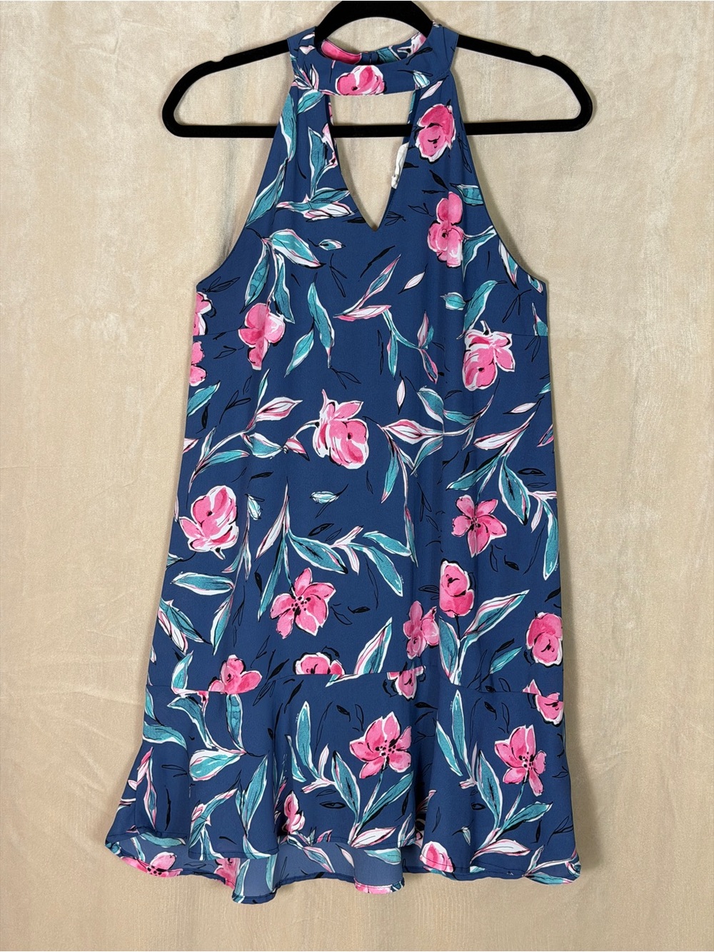 Peace Love California Drifting Dreams Blue Floral Dress